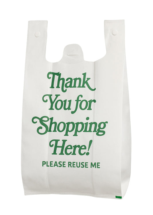 100 Pcs 45 Gsm PP Nonwoven Reusable Grocery Bag With Handle